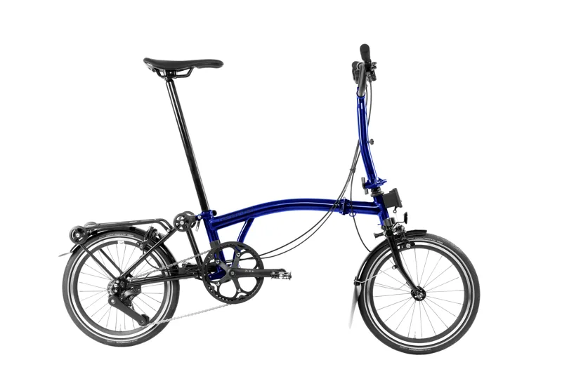 Brompton M4R P Line Urban 2024 Folding Bike - Bolt Blue Lacquer 50t